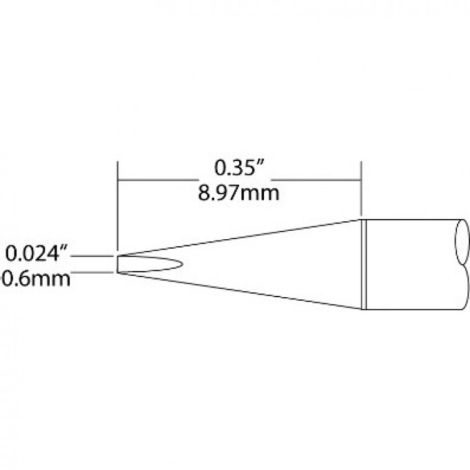 Картридж-наконечник METCAL для CV-UFT клиновидный 0.6 × 9.0 мм UFT-6CH9006S