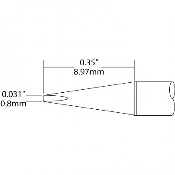 Картридж-наконечник METCAL для CV-UFT клиновидный 0.8 × 9.0 мм UFT-6CH9008S