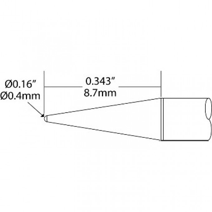 Картридж-наконечник конусный METCAL для CV-UFT 0.4 × 8.7 мм UFT-6CN8004S