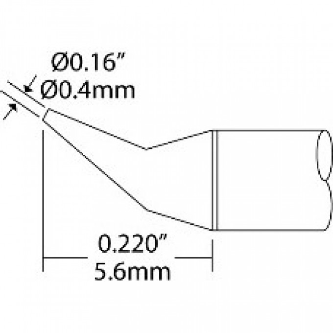 Картридж-наконечник METCAL для CV-UFT конус изогнутый 0.4 × 5.6 мм UFT-7CN5504R