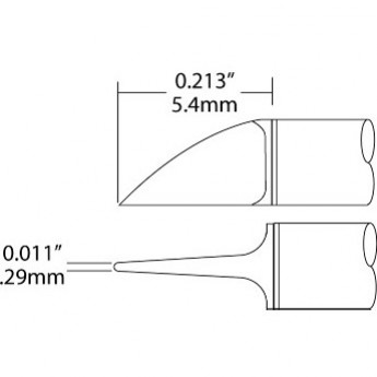 Картридж-наконечник METCAL CV-UFT нож для SMD 0.29 × 5.4 мм UFT-7PW2954C