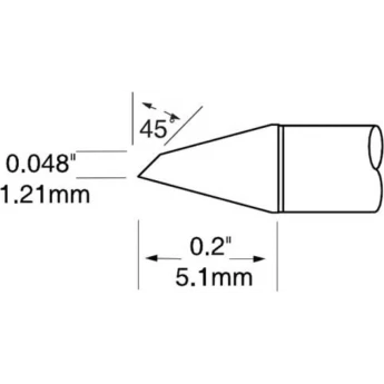Жало паяльное для MX-UF METCAL микроволна 1.2 × 5 мм UFTC-7DRH412